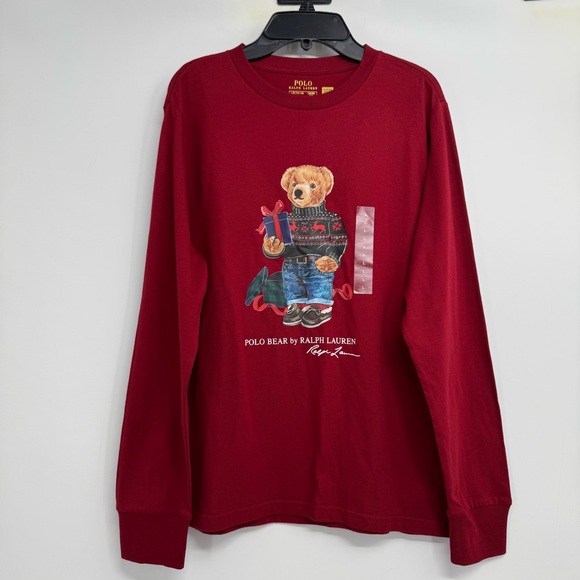 Ralph Lauren Bear Cotton Jersey Tee Kids L (14-16) Polo Bear Graphic  New - Picture 5 of 13